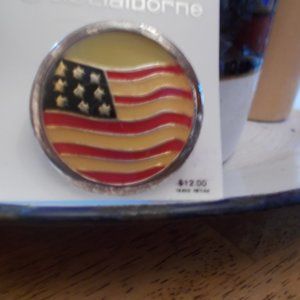 Liz Claiborne American Flag pin